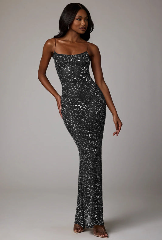 Abella sparkly accents maxi dress