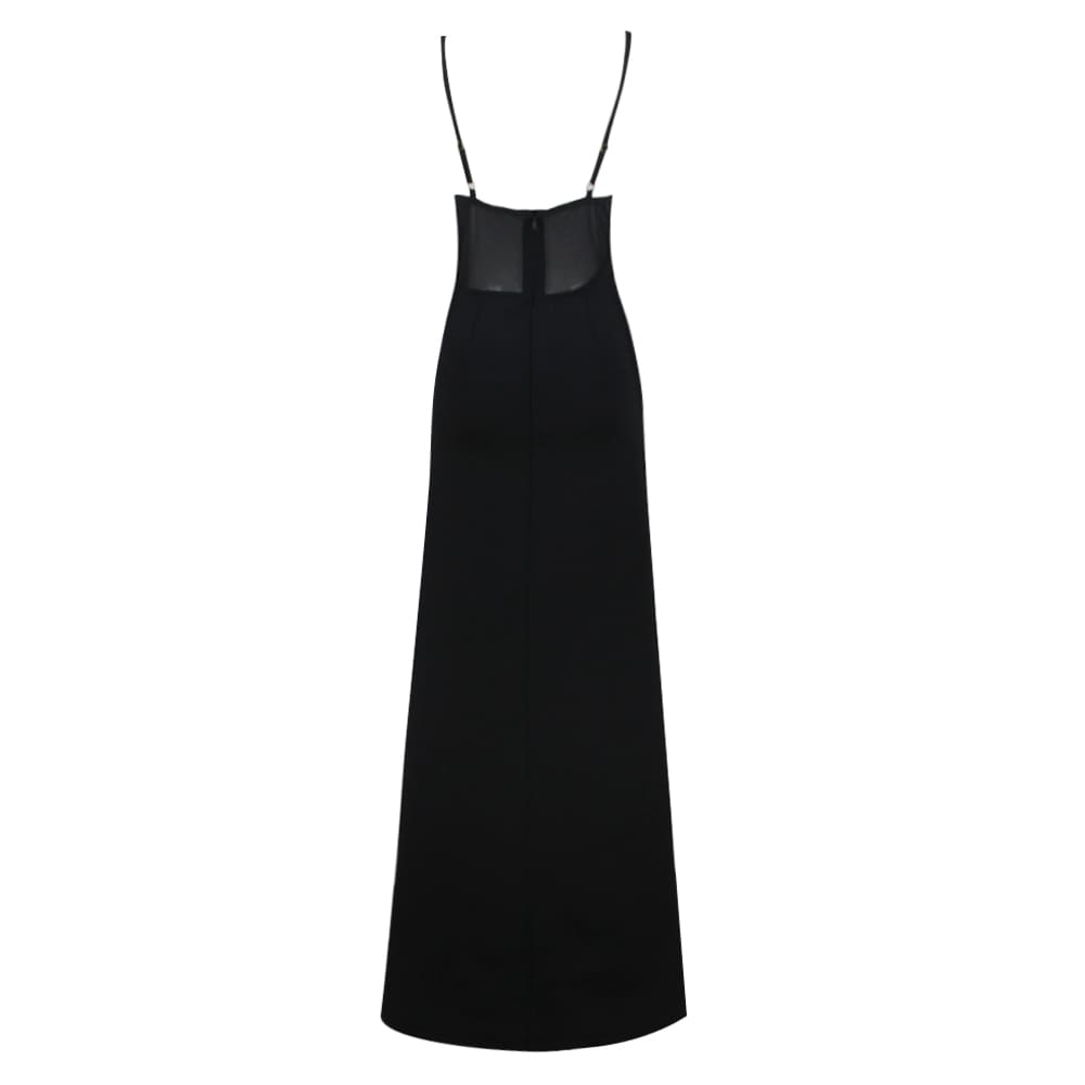 Brielle Black Bandage High Split Maxi Dress